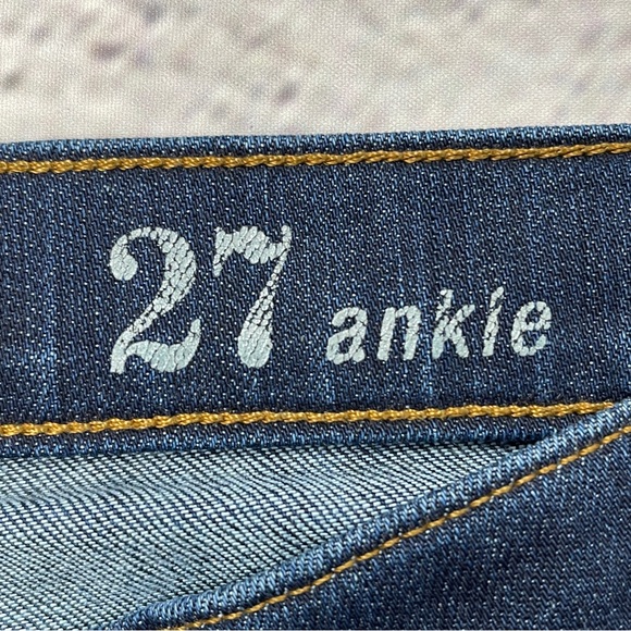 J. CREW Toothpick classic dark wash denim skinny straight ankle jeans, size 27 - Picture 4 of 14